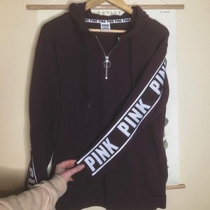 vs pink maroon hoodie